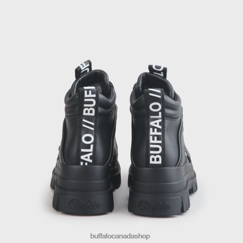 ASPHA NC MID Bootie Flat vegan Black Buffalo ZL64TZ198 |Boots