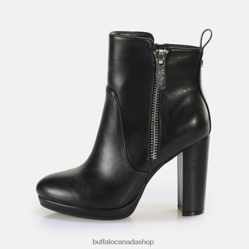 Amy Zip Ankle-Boot vegan Black Buffalo ZL64TZ740 |Boots