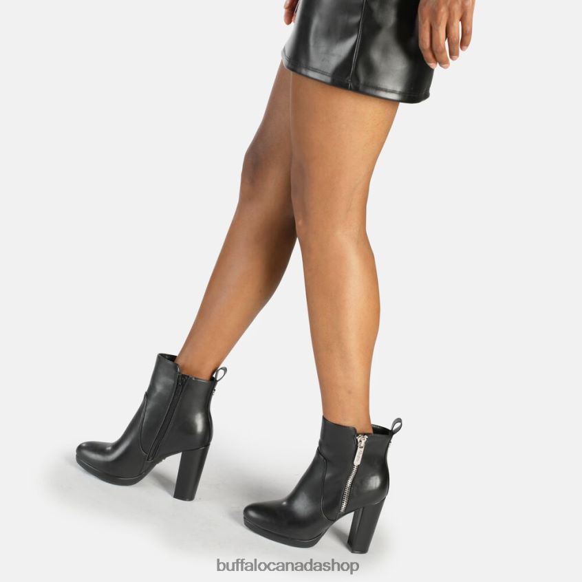 Amy Zip Ankle-Boot vegan Black Buffalo ZL64TZ740 |Boots