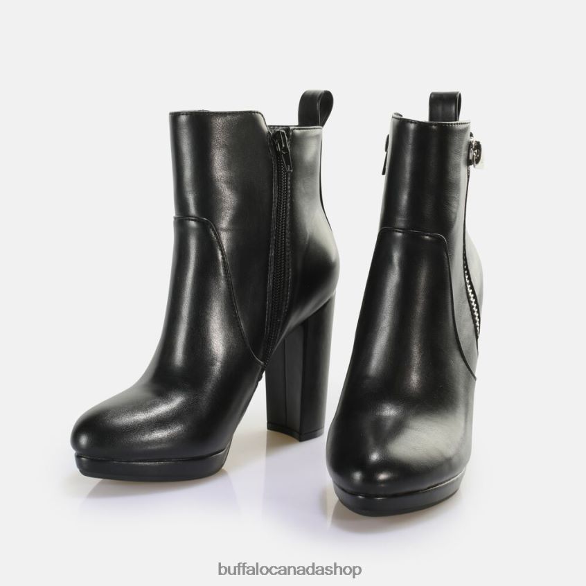 Amy Zip Ankle-Boot vegan Black Buffalo ZL64TZ740 |Boots