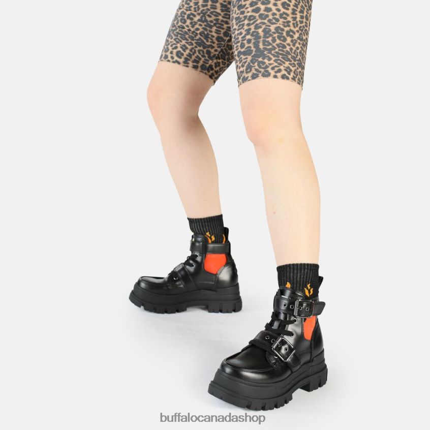 Aspha Bike ankle boot vegan Black Buffalo ZL64TZ613 |Boots