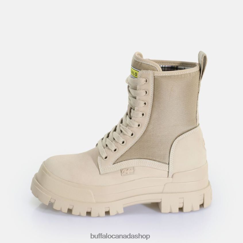 Aspha COM2 Laceup Mid Ankle-Boot vegan Cream Buffalo ZL64TZ189 |Boots