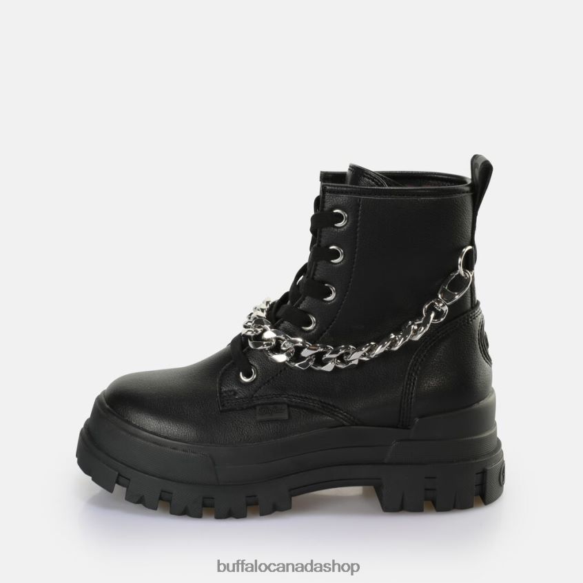 Aspha Chain Ankle Boot vegan Black/Silver Buffalo ZL64TZ473 |Boots