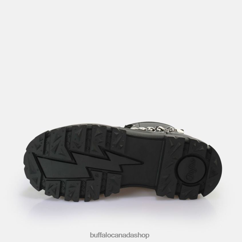 Aspha Chain Ankle Boot vegan Black/Silver Buffalo ZL64TZ473 |Boots