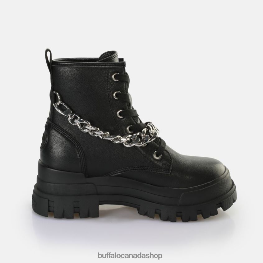 Aspha Chain Ankle Boot vegan Black/Silver Buffalo ZL64TZ473 |Boots