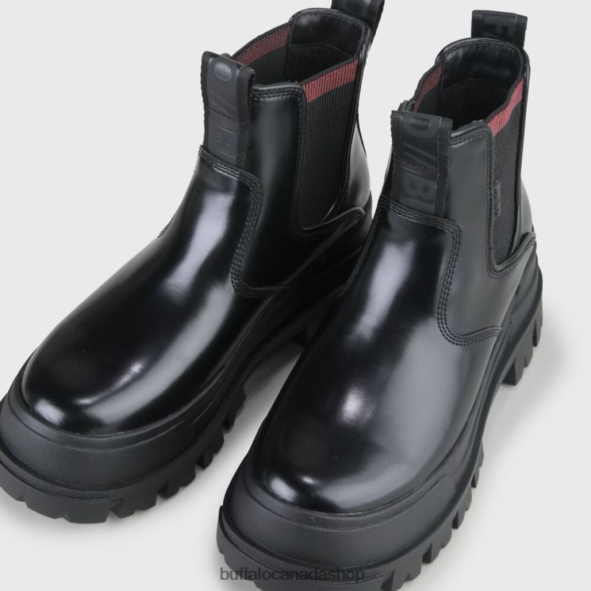 Aspha Chelsea Ankle Boot vegan Black Buffalo ZL64TZ364 |Boots