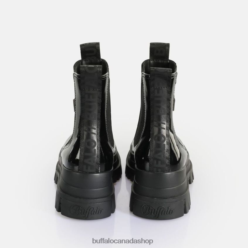 Aspha Chelsea Mid Ankle-Boot vegan Black Buffalo ZL64TZ479 |Boots