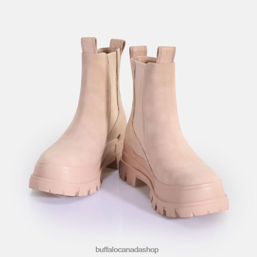 Aspha Chelsea Mid Ankle-Boot vegan Black Buffalo ZL64TZ480 |Boots