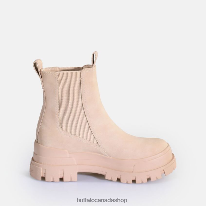 Aspha Chelsea Mid Ankle-Boot vegan Black Buffalo ZL64TZ480 |Boots