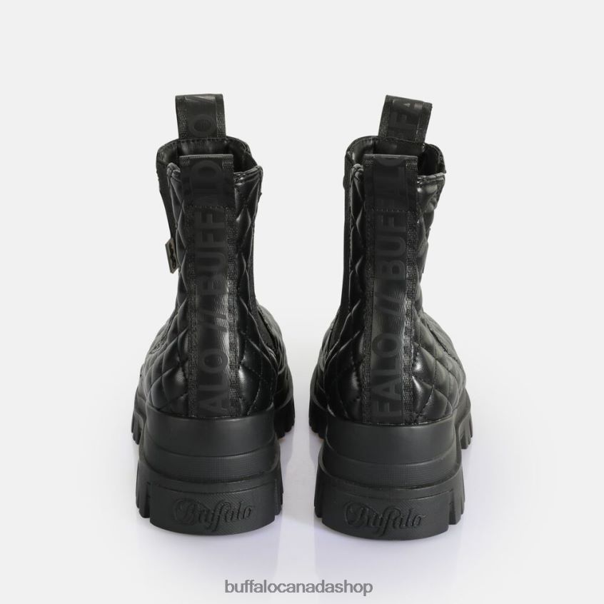 Aspha Chelsea Mid ankle boot vegan Black Pad Buffalo ZL64TZ536 |Boots