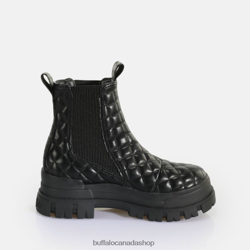 Aspha Chelsea Mid ankle boot vegan Black Pad Buffalo ZL64TZ536 |Boots