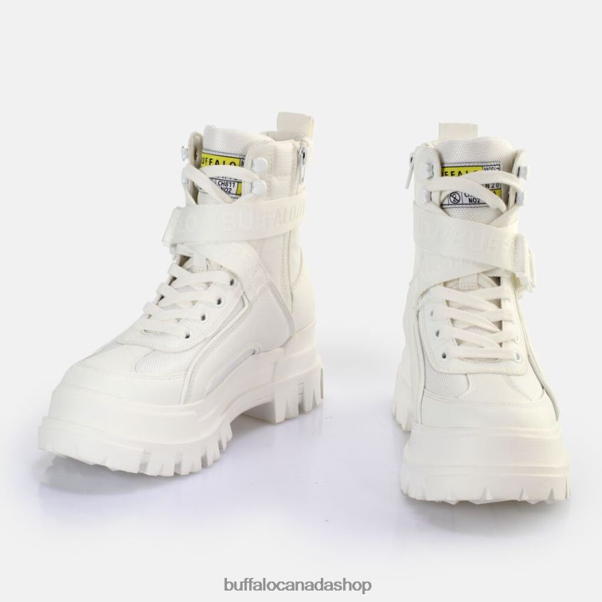 Aspha Com1 Laceup Mid Ankle Boot vegan White Buffalo ZL64TZ793 |Boots