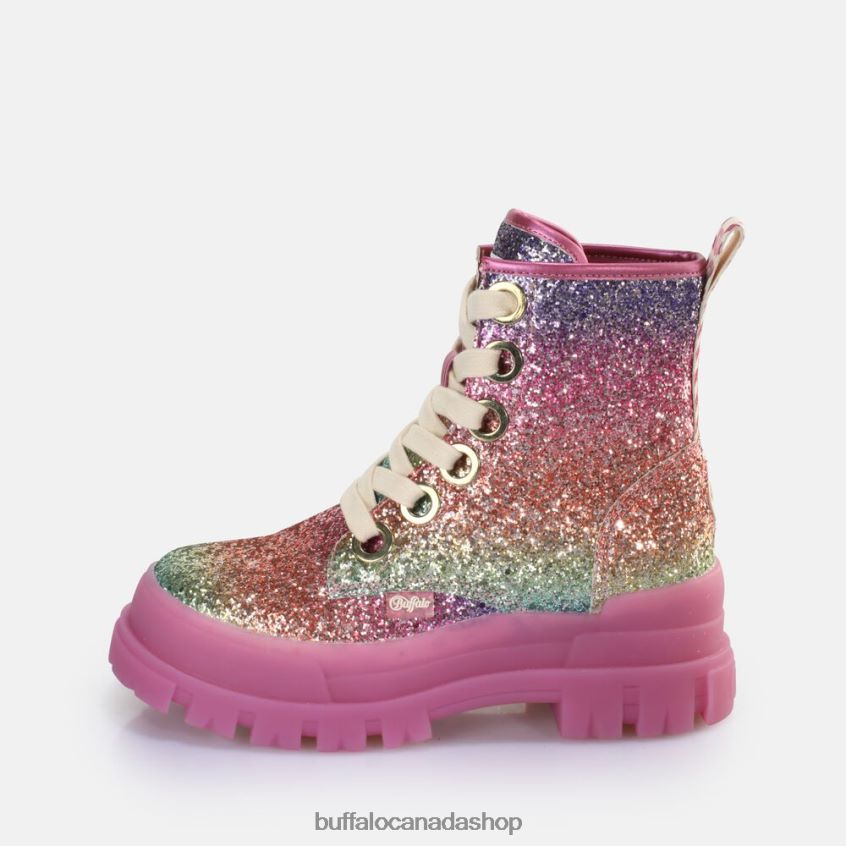 Aspha Lace Up HI Ankle Boot vegan Fuchsia Buffalo ZL64TZ373 |Boots