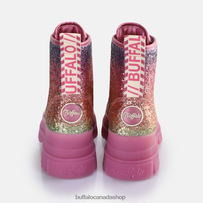 Aspha Lace Up HI Ankle Boot vegan Fuchsia Buffalo ZL64TZ373 |Boots