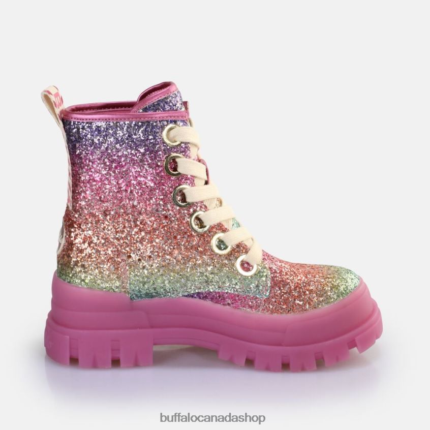 Aspha Lace Up HI Ankle Boot vegan Fuchsia Buffalo ZL64TZ373 |Boots