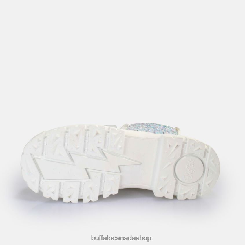 Aspha Lace Up HI Ankle Boot vegan Silver/Cream Buffalo ZL64TZ372 |Boots