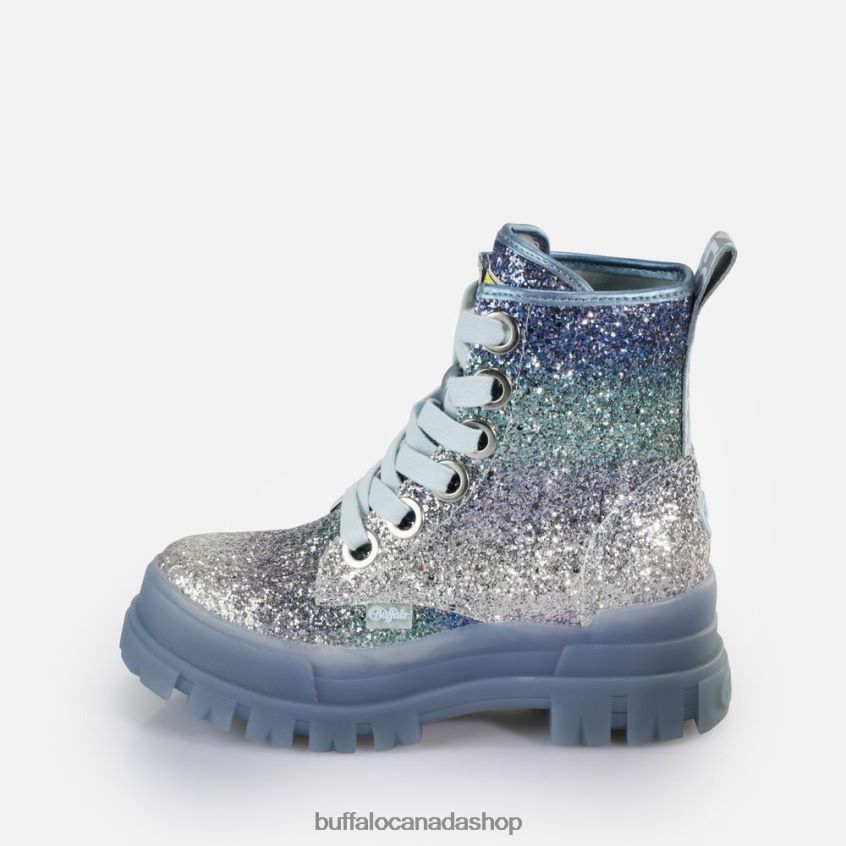 Aspha Lace Up Hi Ankle Boot vegan Silver/Grey Buffalo ZL64TZ440 |Boots