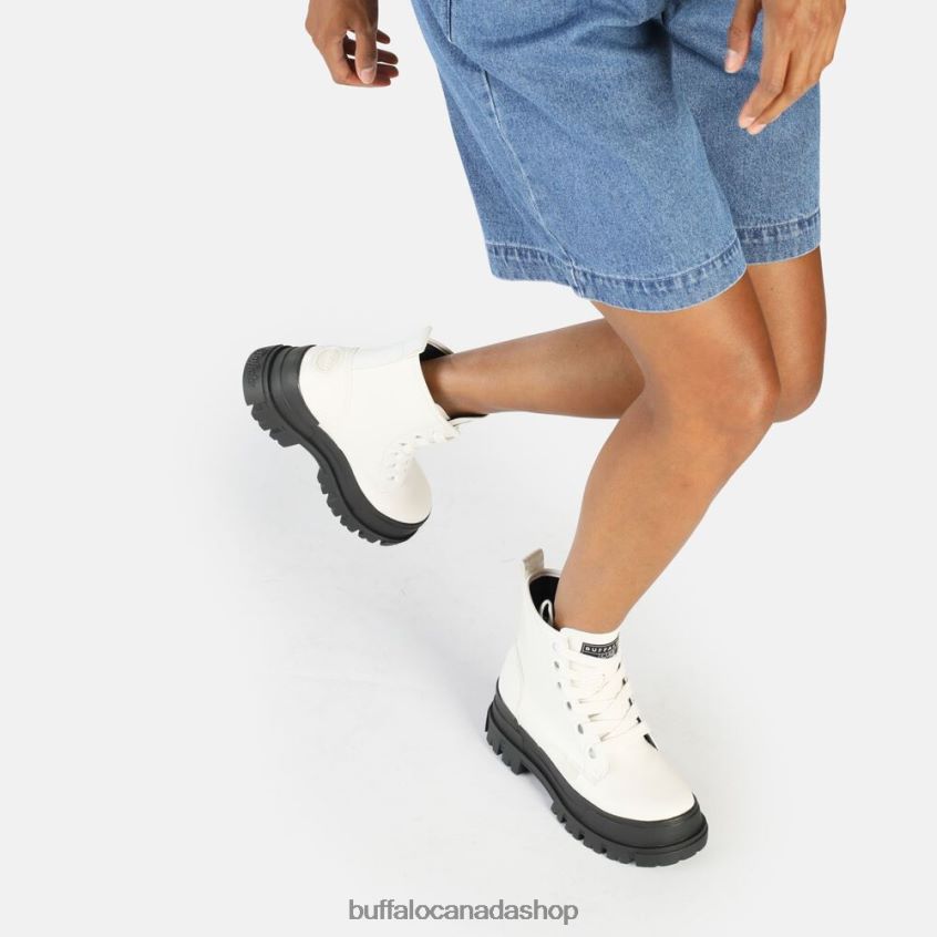 Aspha Laceup HI Ankle Boot vegan White Buffalo ZL64TZ435 |Boots