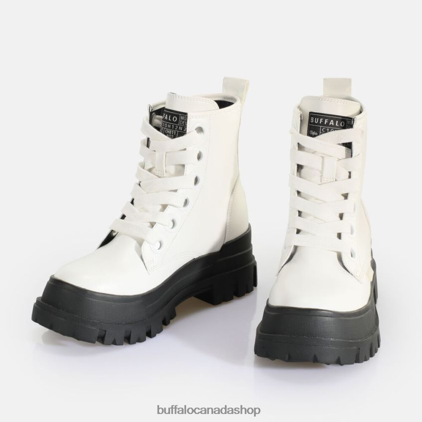 Aspha Laceup HI Ankle Boot vegan White Buffalo ZL64TZ435 |Boots