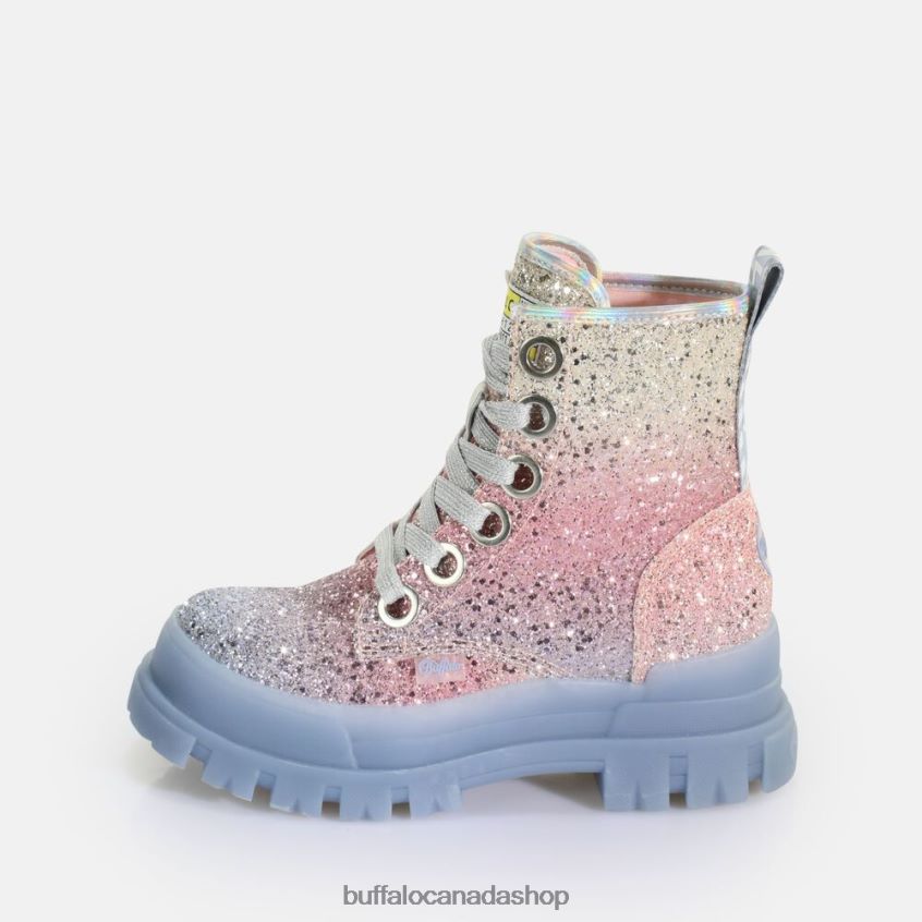 Aspha Laceup HI ankle boot vegan Mermaid Purple Buffalo ZL64TZ434 |Boots