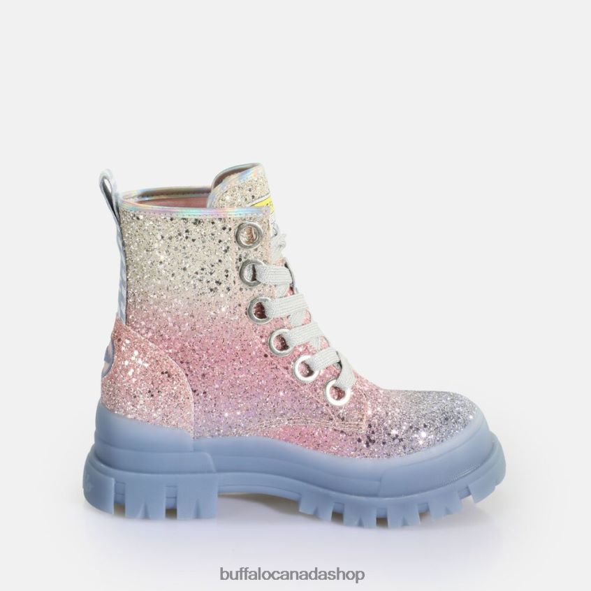 Aspha Laceup HI ankle boot vegan Mermaid Purple Buffalo ZL64TZ434 |Boots