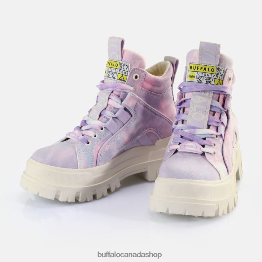 Aspha NC Mid Ankle Boot vegan Tie-Dye Lavender Buffalo ZL64TZ268 |Boots