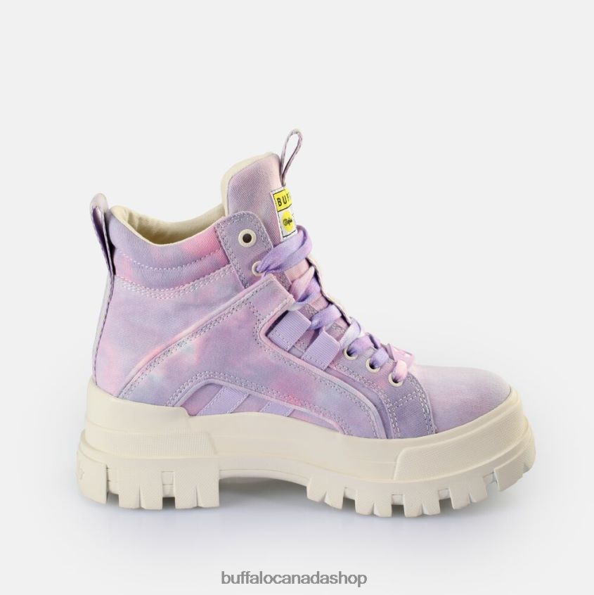 Aspha NC Mid Ankle Boot vegan Tie-Dye Lavender Buffalo ZL64TZ268 |Boots