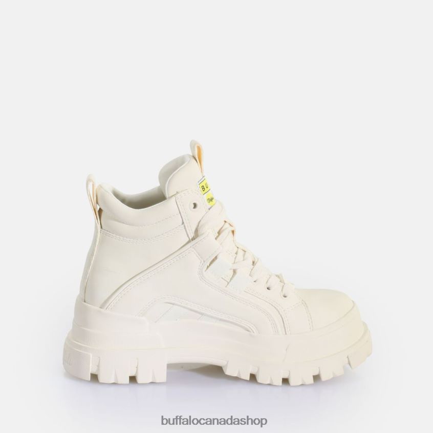 Aspha NC Mid Laceup Ankle-Boot vegan Off-White Buffalo ZL64TZ498 |Boots