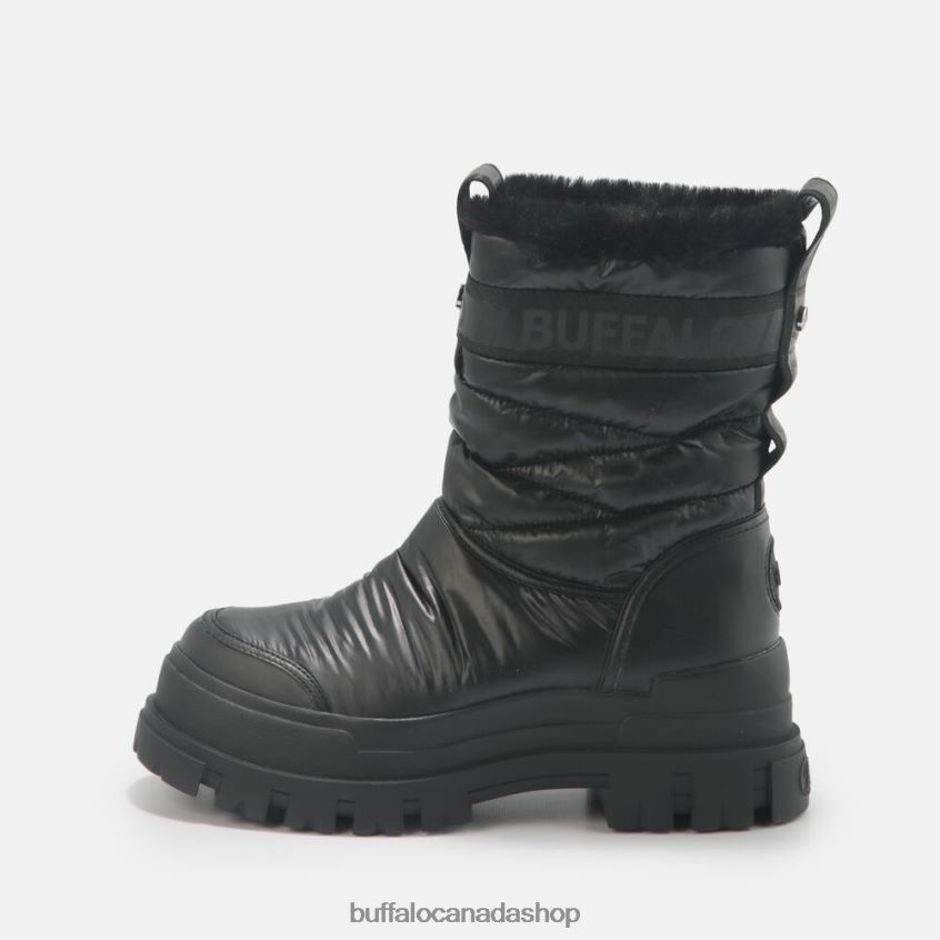 Aspha Quilt Bootie Flat vegan Black Buffalo ZL64TZ483 |Boots