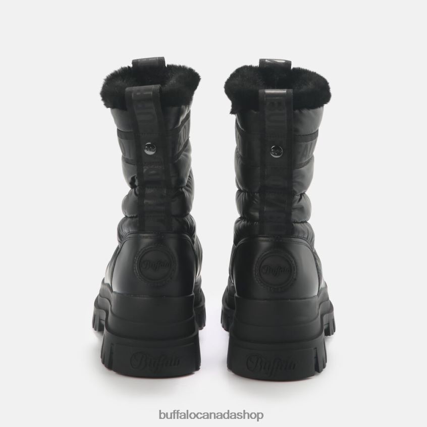 Aspha Quilt Bootie Flat vegan Black Buffalo ZL64TZ483 |Boots