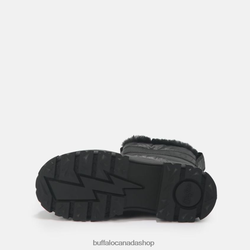 Aspha Quilt Bootie Flat vegan Black Buffalo ZL64TZ483 |Boots