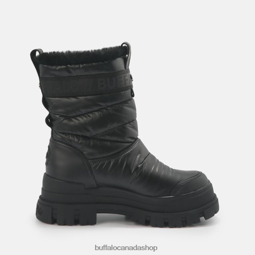 Aspha Quilt Bootie Flat vegan Black Buffalo ZL64TZ483 |Boots