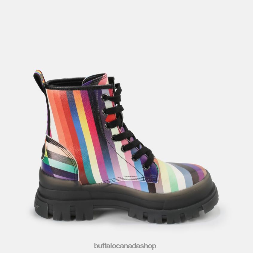 Aspha RLD Ankle-Boot vegan Black/Rainbow Buffalo ZL64TZ866 |Boots