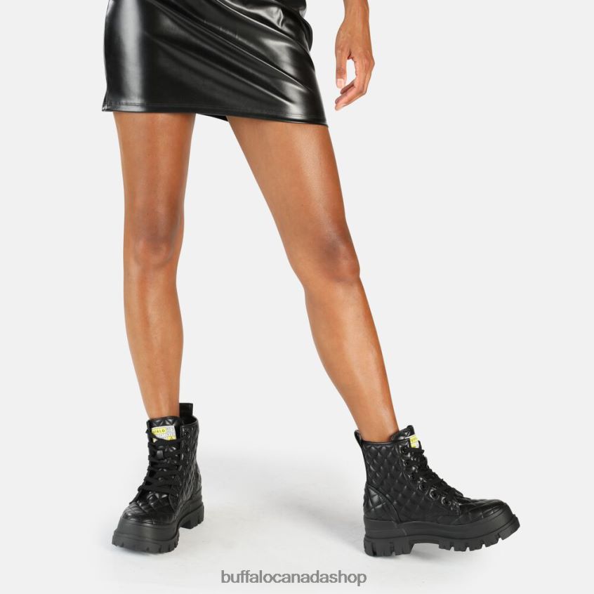 Aspha RLD Laceup MID Ankle-Boot vegan Black Buffalo ZL64TZ196 |Boots