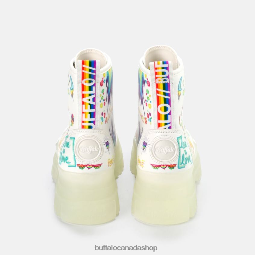 Aspha RLD ankle boot vegan White/Graffiti Buffalo ZL64TZ858 |Boots