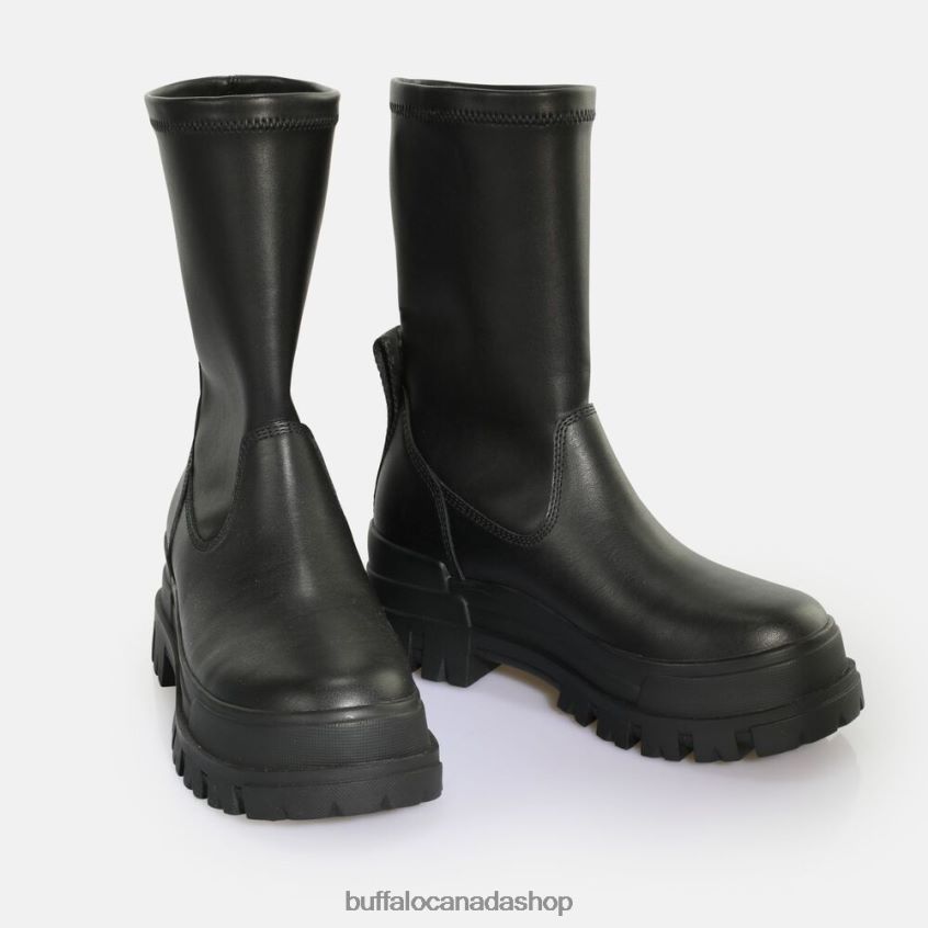 Aspha Sockboot MID Ankle-Boot vegan Black Buffalo ZL64TZ808 |Boots