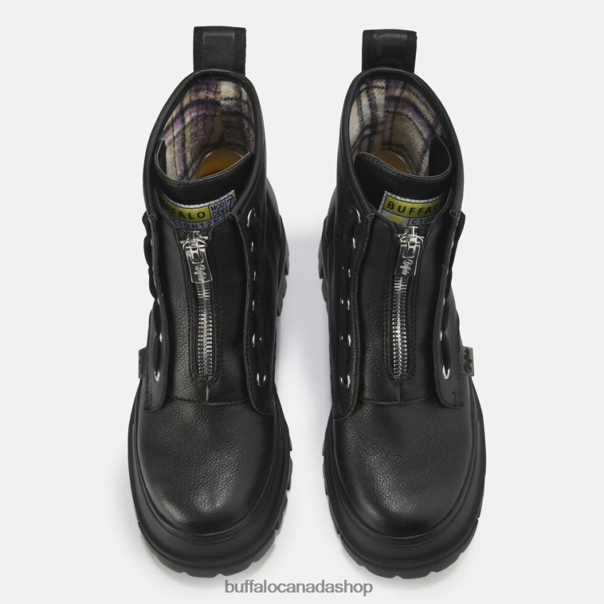 Aspha Zip Ankle Boot vegan Black Buffalo ZL64TZ688 |Boots