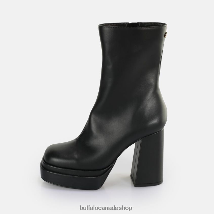 May Zip Boot Mid Ankle Boot vegan Black Buffalo ZL64TZ533 |Boots