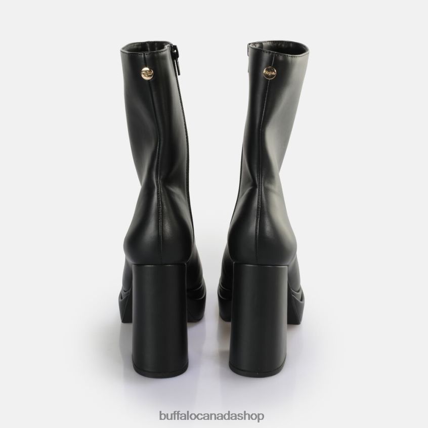 May Zip Boot Mid Ankle Boot vegan Black Buffalo ZL64TZ533 |Boots