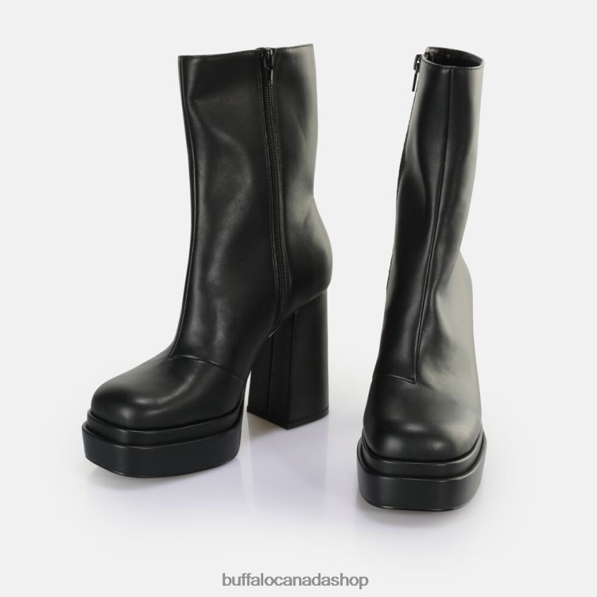 May Zip Boot Mid Ankle Boot vegan Black Buffalo ZL64TZ533 |Boots