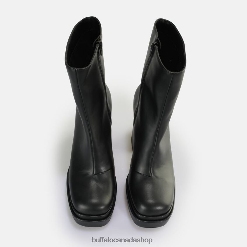 May Zip Boot Mid Ankle Boot vegan Black Buffalo ZL64TZ533 |Boots