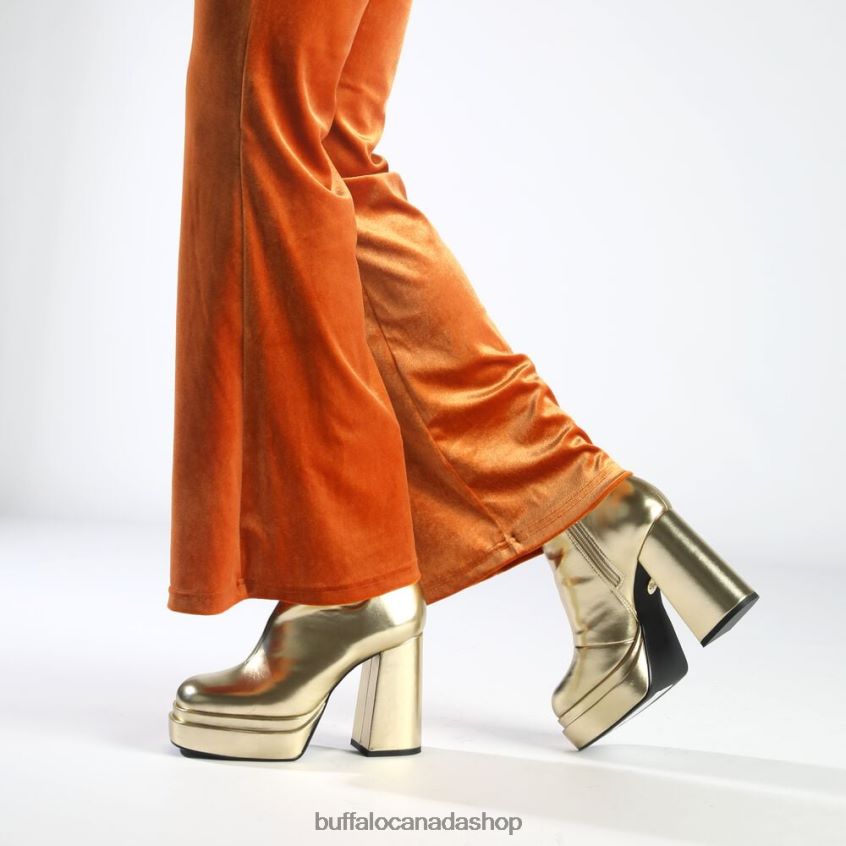 May Zip Boot Mid Ankle Boot vegan Gold Buffalo ZL64TZ534 |Boots