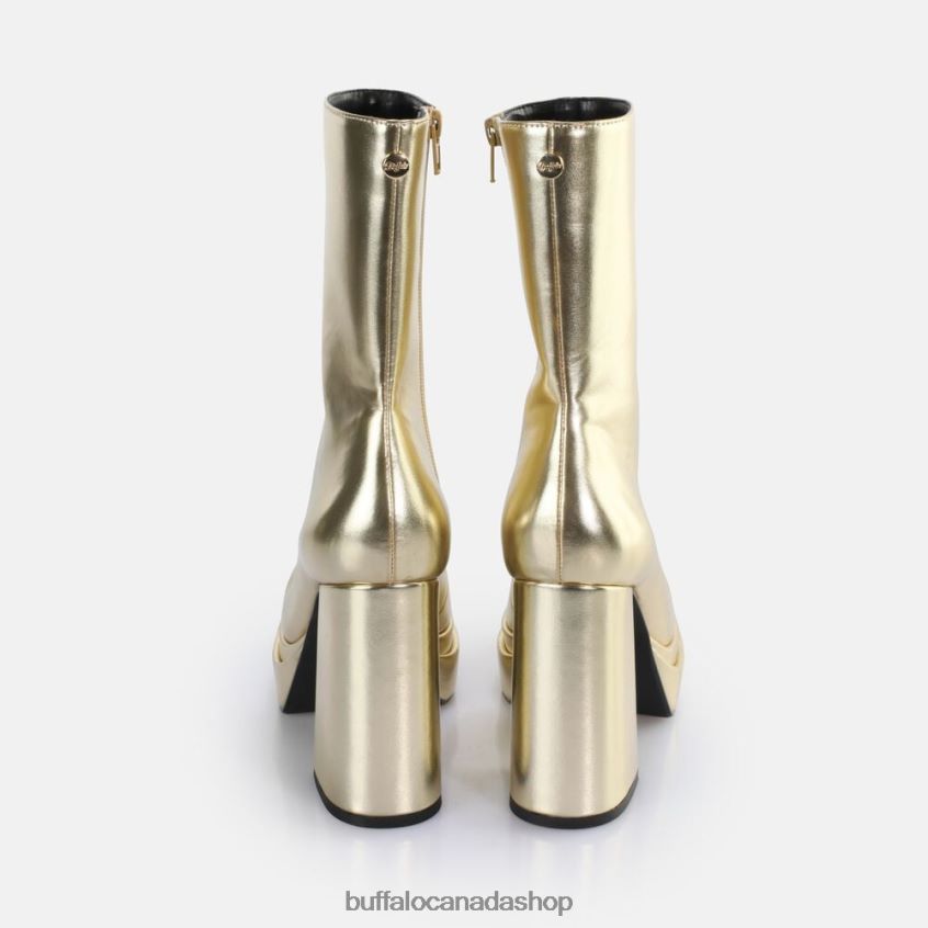 May Zip Boot Mid Ankle Boot vegan Gold Buffalo ZL64TZ534 |Boots