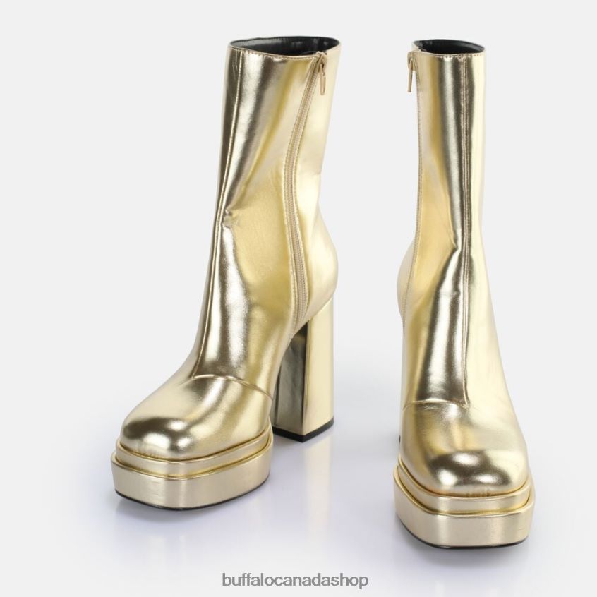 May Zip Boot Mid Ankle Boot vegan Gold Buffalo ZL64TZ534 |Boots