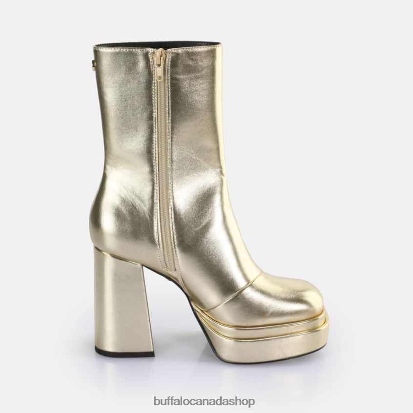 May Zip Boot Mid Ankle Boot vegan Gold Buffalo ZL64TZ534 |Boots