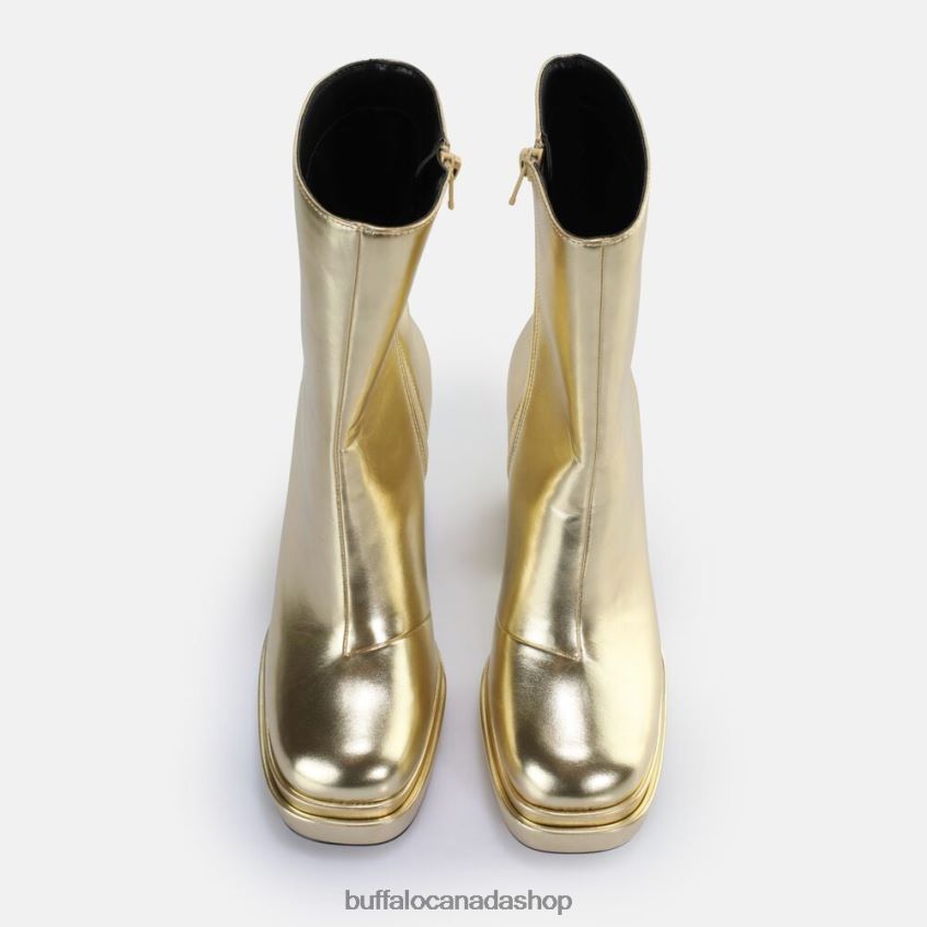 May Zip Boot Mid Ankle Boot vegan Gold Buffalo ZL64TZ534 |Boots