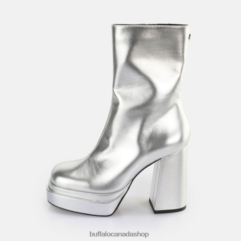May Zip Boot Mid Ankle Boot vegan Silver Buffalo ZL64TZ532 |Boots