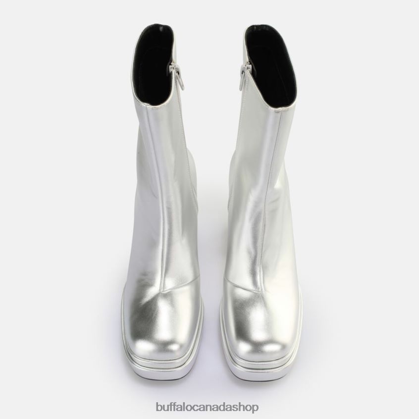 May Zip Boot Mid Ankle Boot vegan Silver Buffalo ZL64TZ532 |Boots