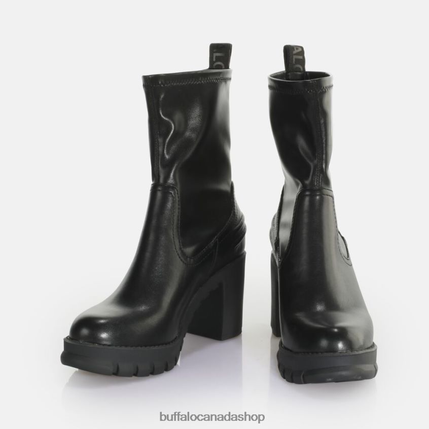 Oslo Sock Ankle-Boot vegan Black Buffalo ZL64TZ838 |Boots