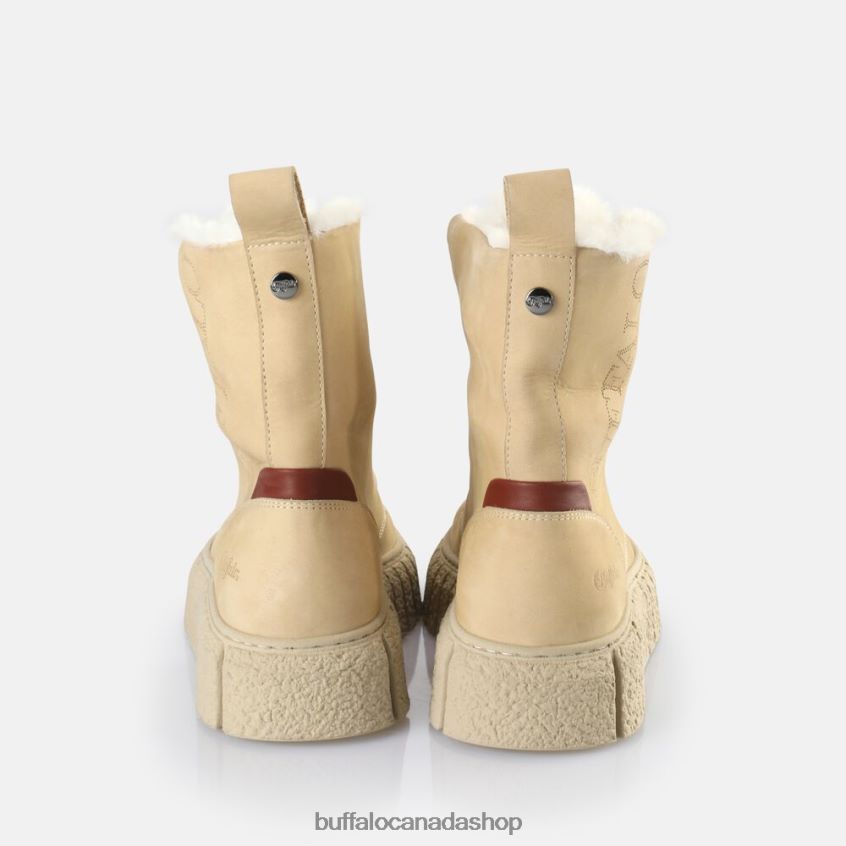 Rampa Lace Up HI Warm Ankle Boot Cream Buffalo ZL64TZ466 |Boots